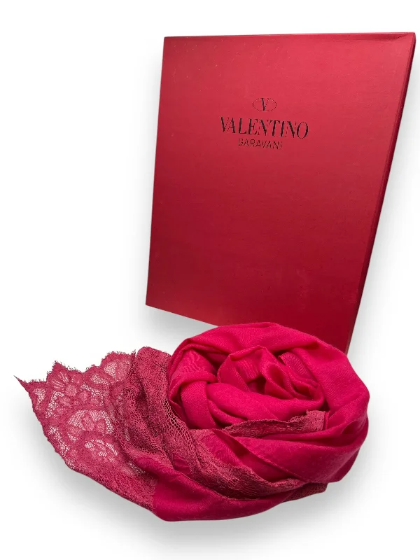 Valentino Garavani Pink Lace Scarf