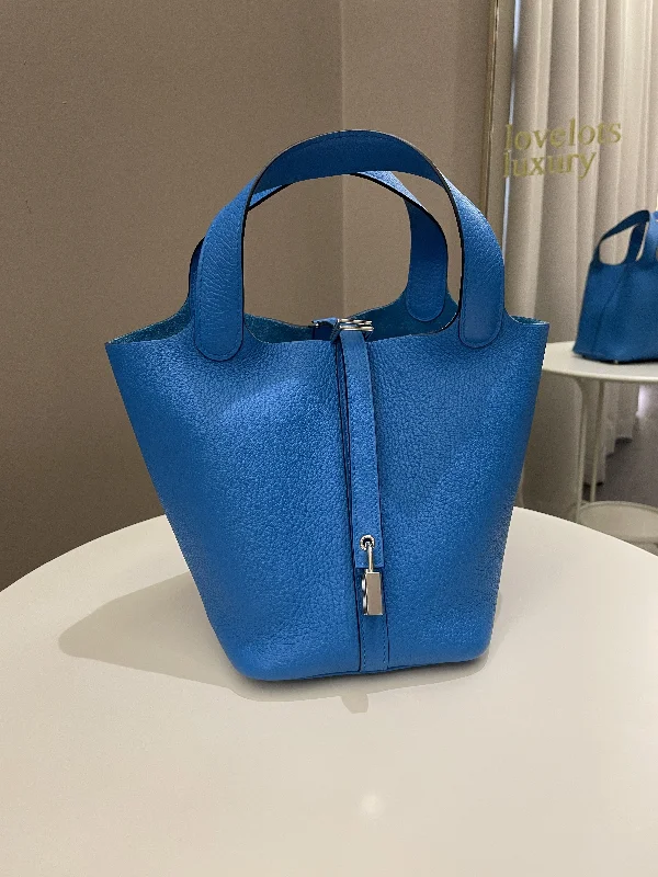 Hermes Picotin Lock 18 Bleu Frida Clemence